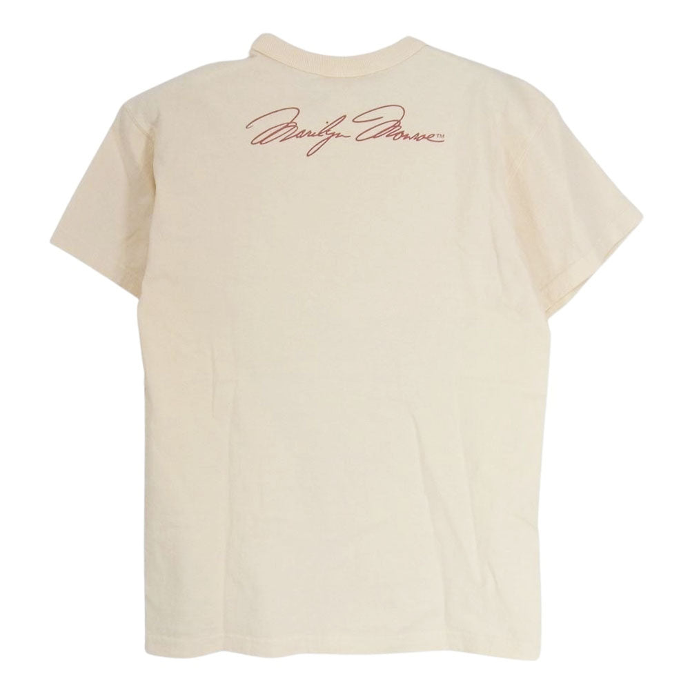 TOY'S McCOY トイズマッコイ TMC2113 MARILYN MONROE TEE マリリンモンロー プリント 半袖 Tシャツ ベージュ系 S【中古】