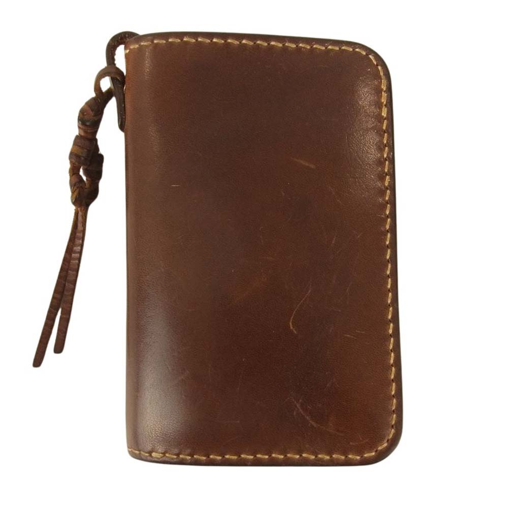天神ワークス MW01 MIDDLE WALLET ミドル レザー ウォレット 財布 ブラウン系【中古】