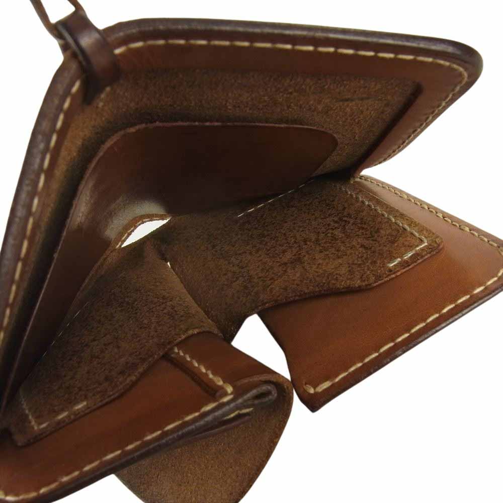 天神ワークス MW01 MIDDLE WALLET ミドル レザー ウォレット 財布 ブラウン系【中古】