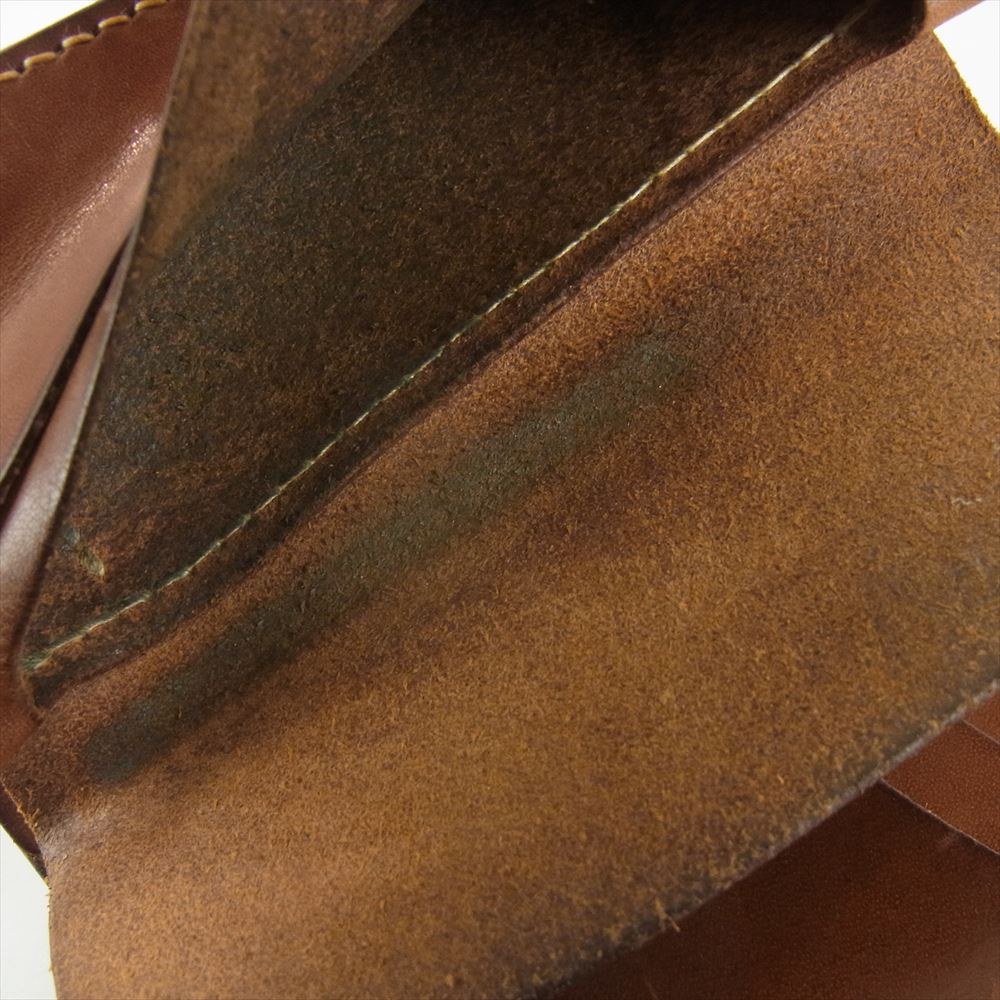 天神ワークス MW01 MIDDLE WALLET ミドル レザー ウォレット 財布 ブラウン系【中古】