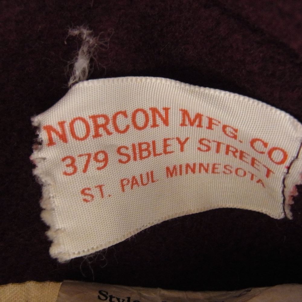ヴィンテージ NORCON MFG. CO ウール スタジャン ワインレッド系 38S【中古】