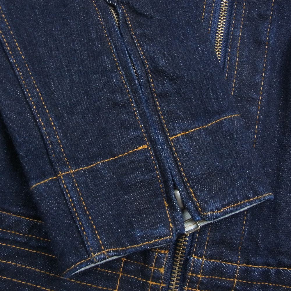 コジマ ジーンズ  13oz ストレッチデニム シングルライダースジャケット インディゴブルー系 XXL【中古】