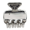 PRADA プラダ 1IF087 三角ロゴプレート トライアングル メタル ヘアクリップ ヘアピン シルバー系【中古】