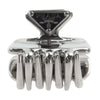 PRADA プラダ 1IF087 三角ロゴプレート トライアングル メタル ヘアクリップ ヘアピン シルバー系【中古】