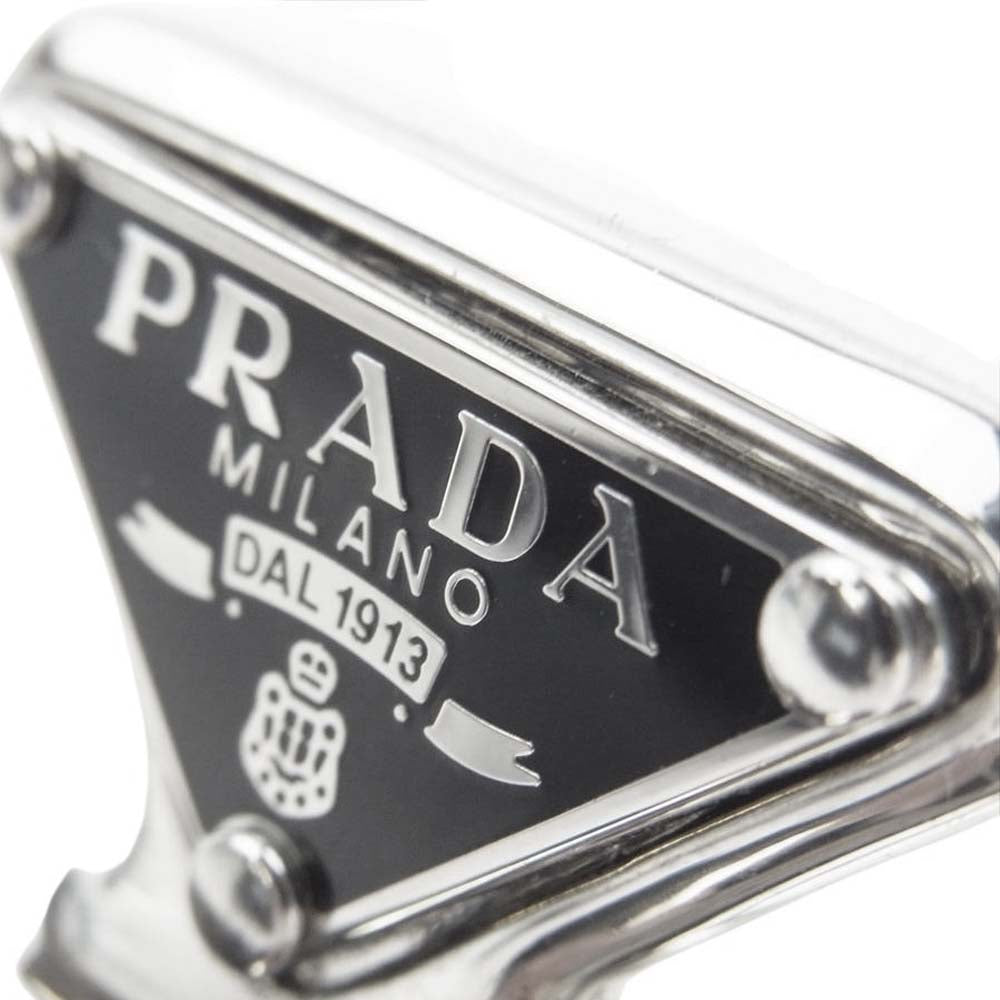PRADA プラダ 1IF087 三角ロゴプレート トライアングル メタル ヘア