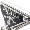 PRADA プラダ 1IF087 三角ロゴプレート トライアングル メタル ヘアクリップ ヘアピン シルバー系【中古】