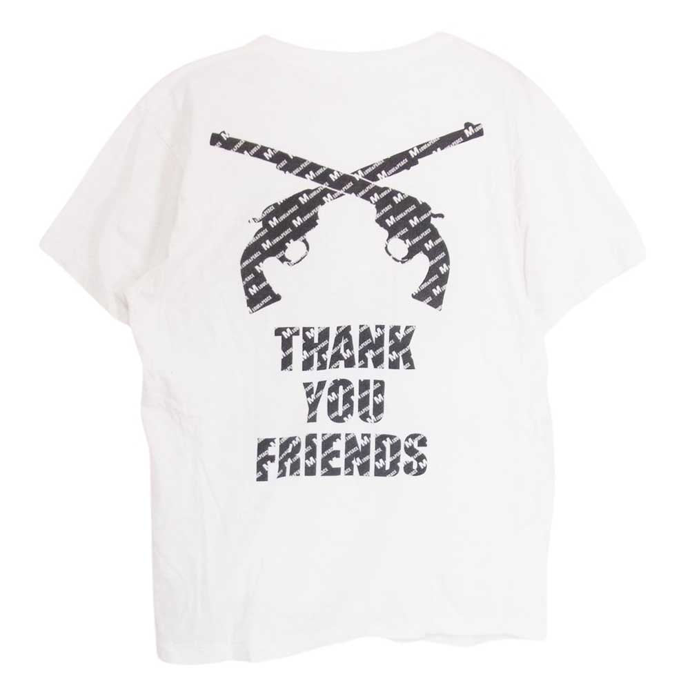 ROAR ロアー M thank you friends 2丁拳銃 クロス ガン 半袖 Tシャツ ホワイト系 L【中古】