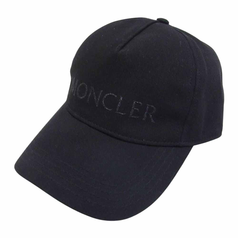 MONCLER モンクレール F10933B71410 国内正規品 BERRETTO BASEBALL ロゴ刺繍 ベースボールキャップ 帽子 ブラック系【中古】