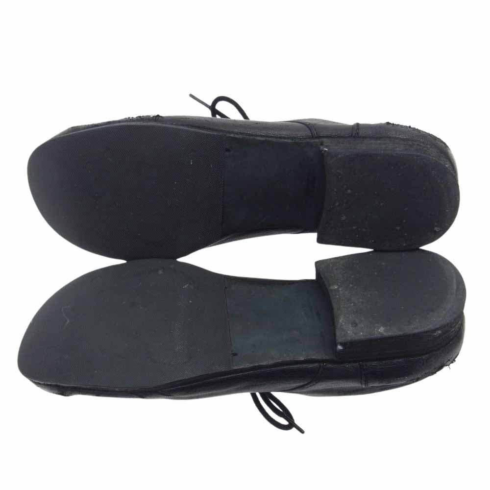 Yohji Yamamoto ヨウジヤマモト 22AW HE-E02-760 ダメージド ゴート プロダクト ダイ プレーン トゥ レザー シューズ ブラック系 26【中古】