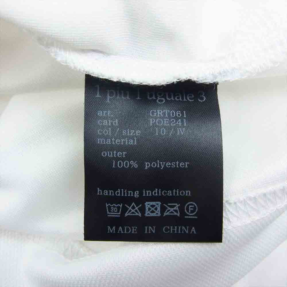 1piu1uguale3 ウノピュウノウグァーレトレ GRT061 POE241 GOLF ゴルフ SLEEVE CRANE S/S POLO 折り鶴 ロゴワッペン 袖ロゴ刺繍 半袖 ポロシャツ ホワイト系 4【中古】