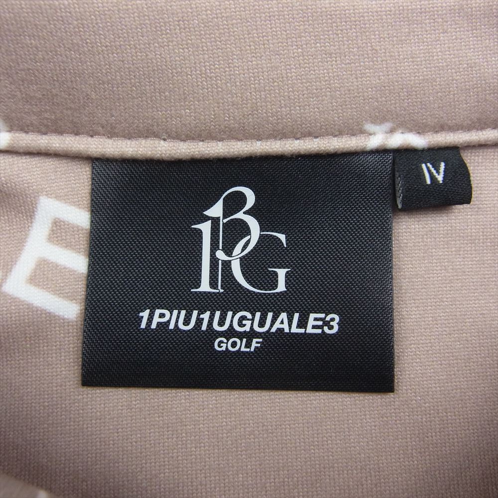 1piu1uguale3 ウノピュウノウグァーレトレ GRT136 POE356 S/S POLO 1PIU1UGUALE3 RANDOM LOGO ランダムロゴ 折り鶴ワッペン 半袖 ポロシャツ ベージュ系 4【中古】