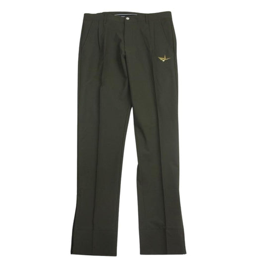 1piu1uguale3 ウノピュウノウグァーレトレ GRP100 POE400 113 GOLF ゴルフ ZIP SLACKS ロゴ刺繍 裾ジップ スラックスパンツ カーキ系 5【中古】