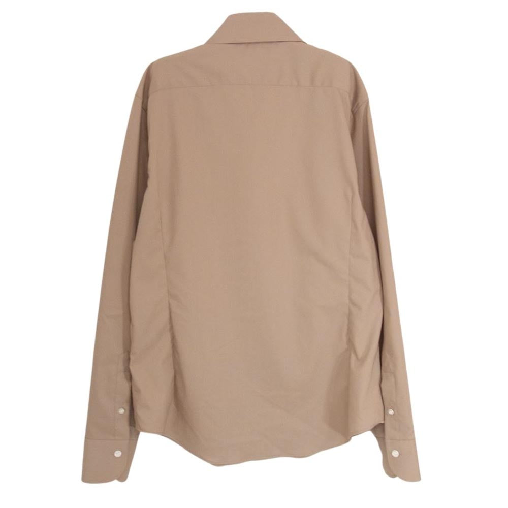 1piu1uguale3 ウノピュウノウグァーレトレ MRS157 PRY100 PLAIN HIGH POWER STRETCH KARSEY ホリゾンタルカラー プレーン ハイパワー ストレッチ 長袖 シャツ ベージュ系 4【中古】