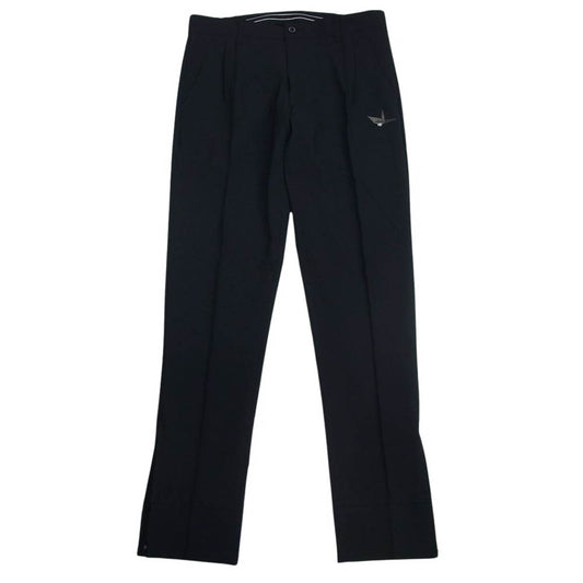 1piu1uguale3 ウノピュウノウグァーレトレ GRP100 POE400 113 GOLF ゴルフ ZIP SLACKS ロゴ刺繍 裾ジップ スラックスパンツ ブラック系 5【中古】