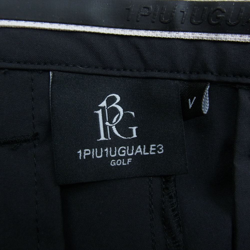 1piu1uguale3 ウノピュウノウグァーレトレ GRP100 POE400 113 GOLF ゴルフ ZIP SLACKS ロゴ刺繍 裾ジップ スラックスパンツ ブラック系 5【中古】
