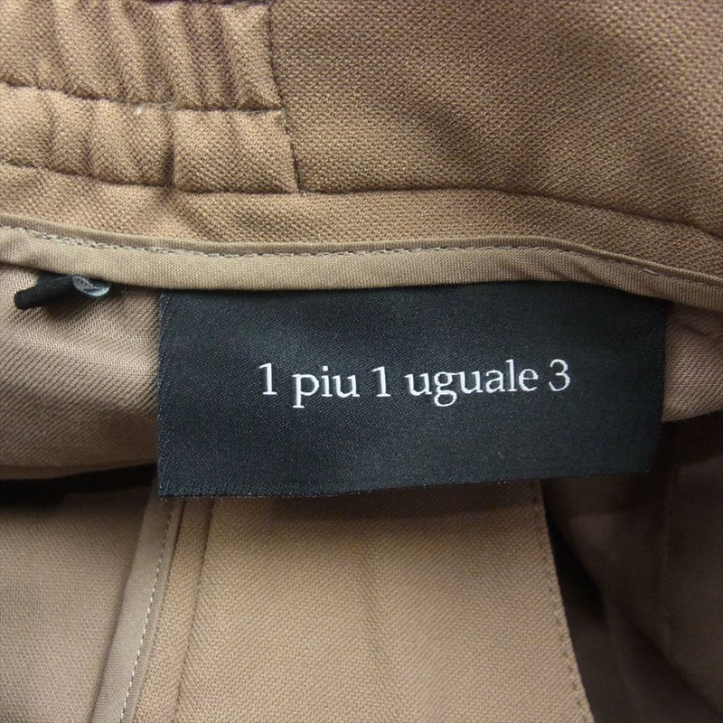 1piu1uguale3 ウノピュウノウグァーレトレ MRP570 POE388 CREASE SLACKS センタークリース テーパード スラックスパンツ ベージュ系 4【中古】