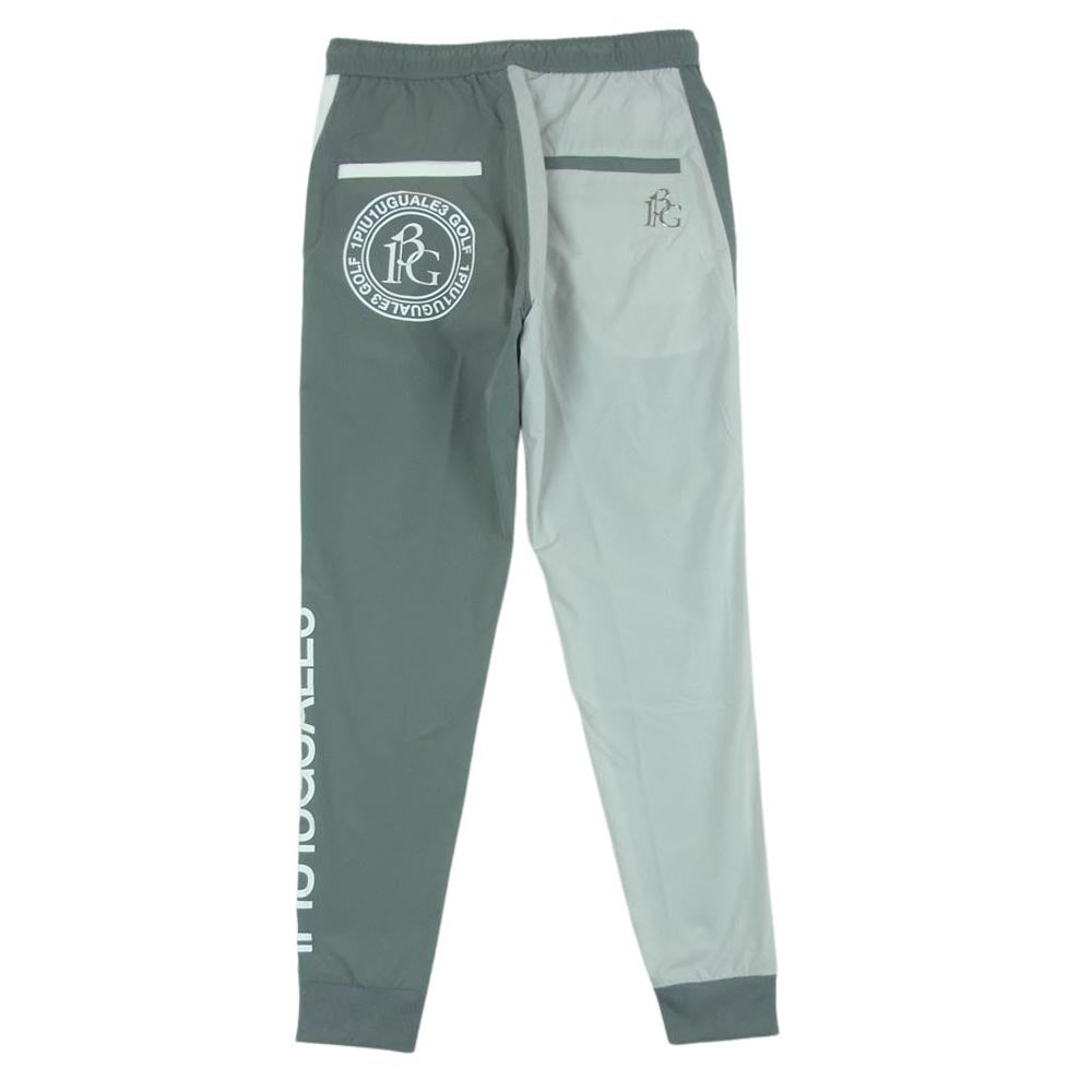 1piu1uguale3 ウノピュウノウグァーレトレ GRP094 POE395 CRAZY RIB PANTS ロゴプリント クレイジーパターン リブ イージー パンツ グレー系 ホワイト系 ライトグレー系 4 Ⅳ【中古】