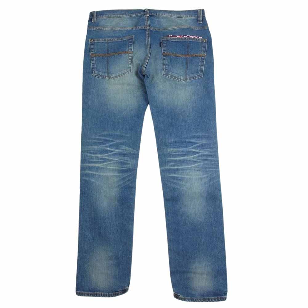 1piu1uguale3 ウノピュウノウグァーレトレ MRP397 CTU198 5 POCKET BANDANA DENIM 5ポケット バンダナ デニムパンツ ジーンズ インディゴブルー系 5【中古】