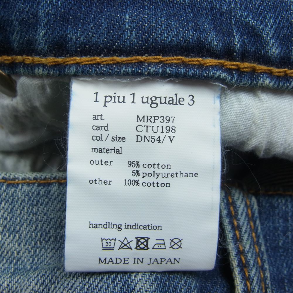 1piu1uguale3 ウノピュウノウグァーレトレ MRP397 CTU198 5 POCKET BANDANA DENIM 5ポケット バンダナ デニムパンツ ジーンズ インディゴブルー系 5【中古】