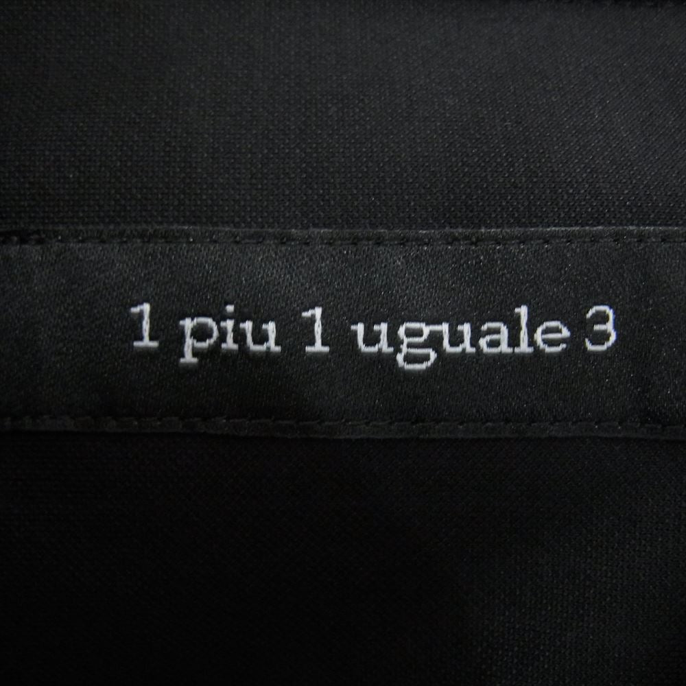 1piu1uguale3 ウノピュウノウグァーレトレ 23SS MRS159 PCT029 S/S BIG SHIRTS SOLOTEX ロゴ刺繍 オーバーサイズ ドロップショルダー ソロテックス生地 半袖 シャツ ブラック系 Ⅲ【美品】【中古】