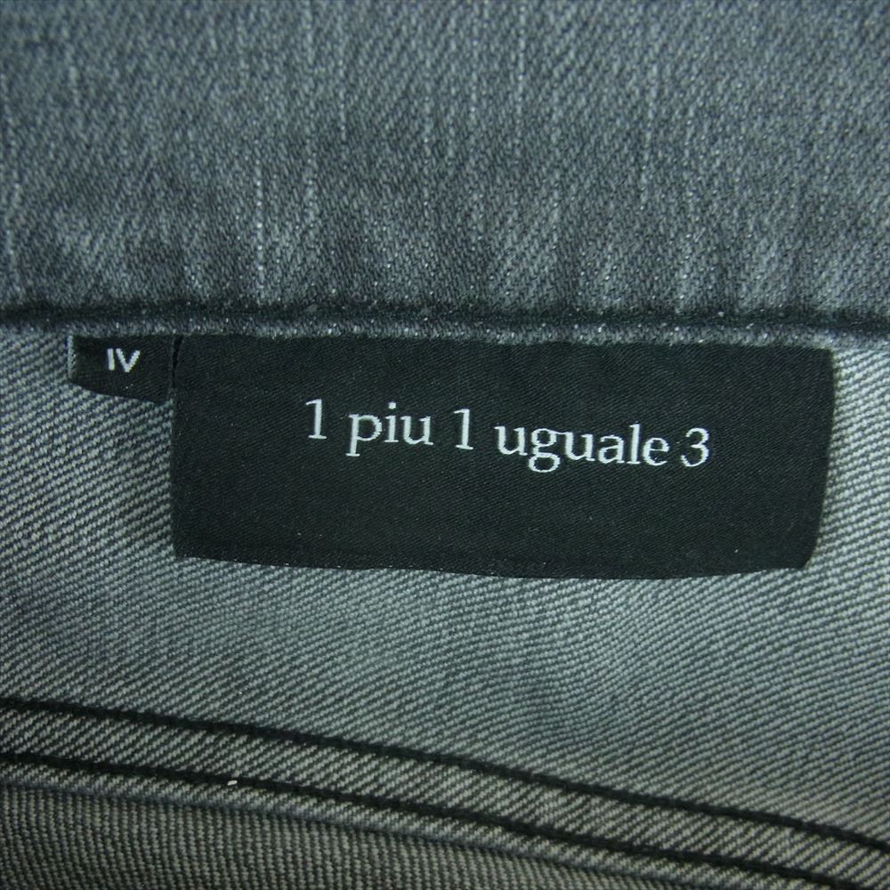 1piu1uguale3 ウノピュウノウグァーレトレ MRP548 CTU233 WASH CP TAPERED センタープレス ウォッシュ加工 デニム パンツ ジーンズ グレー系 4【中古】
