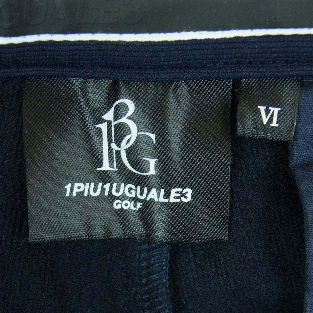 1piu1uguale3 ウノピュウノウグァーレトレ GDP006 POE382 ADP ZIP SLACKS デルピエロ センタークリース イージー ゴルフ パンツ ダークネイビー系 6【中古】