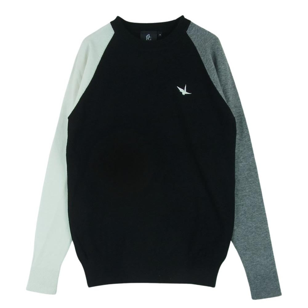 1piu1uguale3 ウノピュウノウグァーレトレ GRK030 WNY032 113 GOLF ゴルフ CREW CRAZY KNIT クルーネック クレイジーパターン ニット セーター ブラック系 グレー系 ホワイト系 3 Ⅲ【中古】