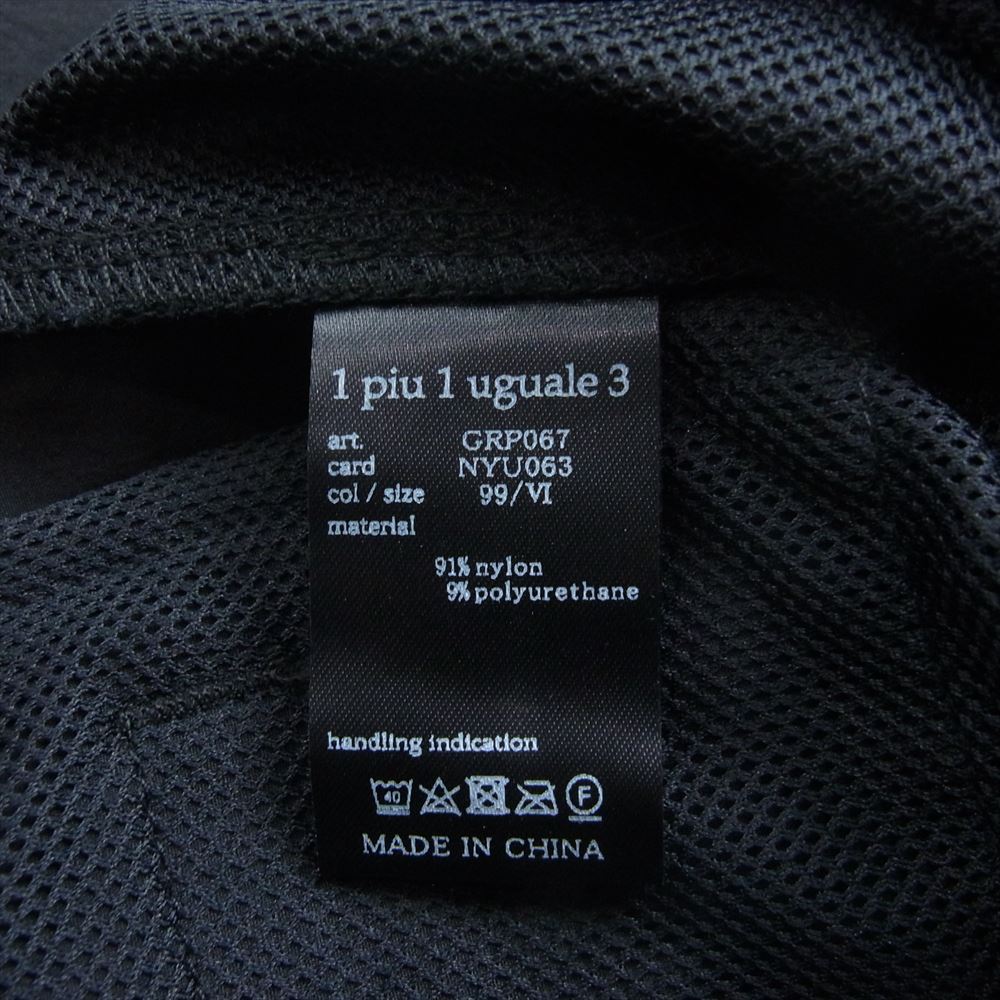 1piu1uguale3 ウノピュウノウグァーレトレ GRP067 NYU063 × YOSHIMASA HOSHIBA 干場 義雅 113 GOLF LONG PANTS CLASSIC FIT ロゴ刺繍 クラシックフィット ロング スラックス パンツ ブラック系 6【中古】