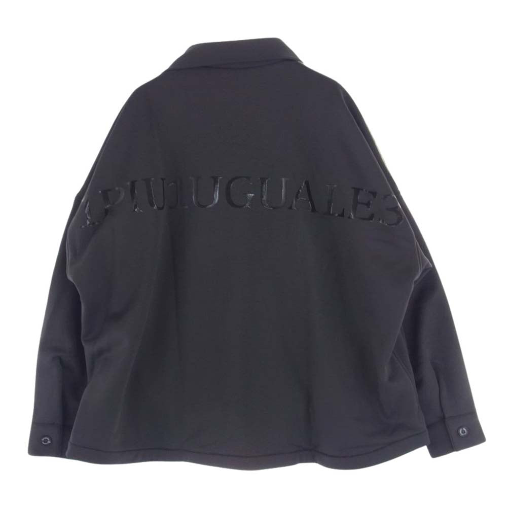 1piu1uguale3 ウノピュウノウグァーレトレ ZY004 SB02 SPORT MOVING DROP SHOULDER SHIRT ロゴリボンテープ コンビネーション素材 ドロップショルダーブルゾン シャツ ジャケット グレー系 IV【中古】