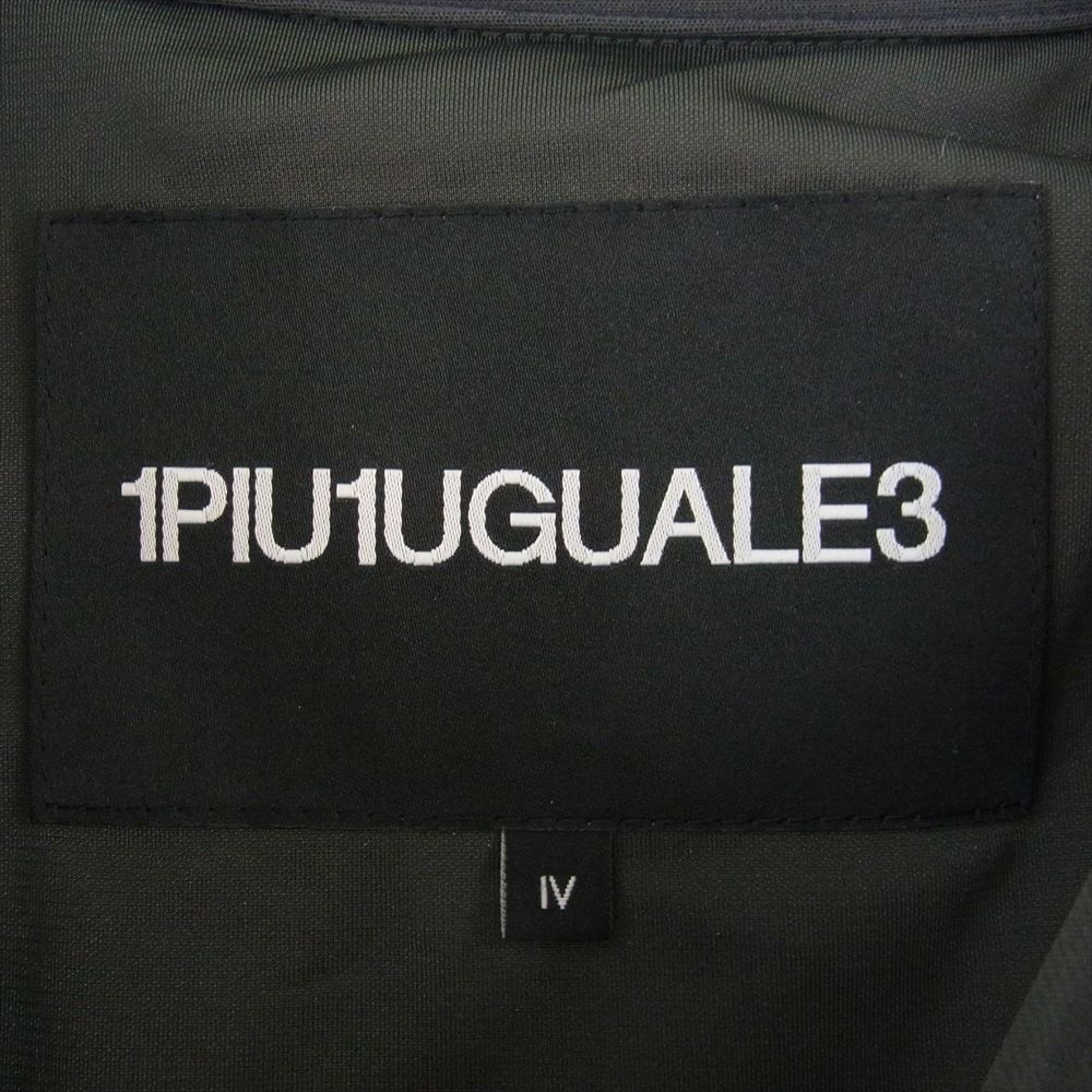 1piu1uguale3 ウノピュウノウグァーレトレ ZY004 SB02 SPORT MOVING DROP SHOULDER SHIRT ロゴリボンテープ コンビネーション素材 ドロップショルダーブルゾン シャツ ジャケット グレー系 IV【中古】