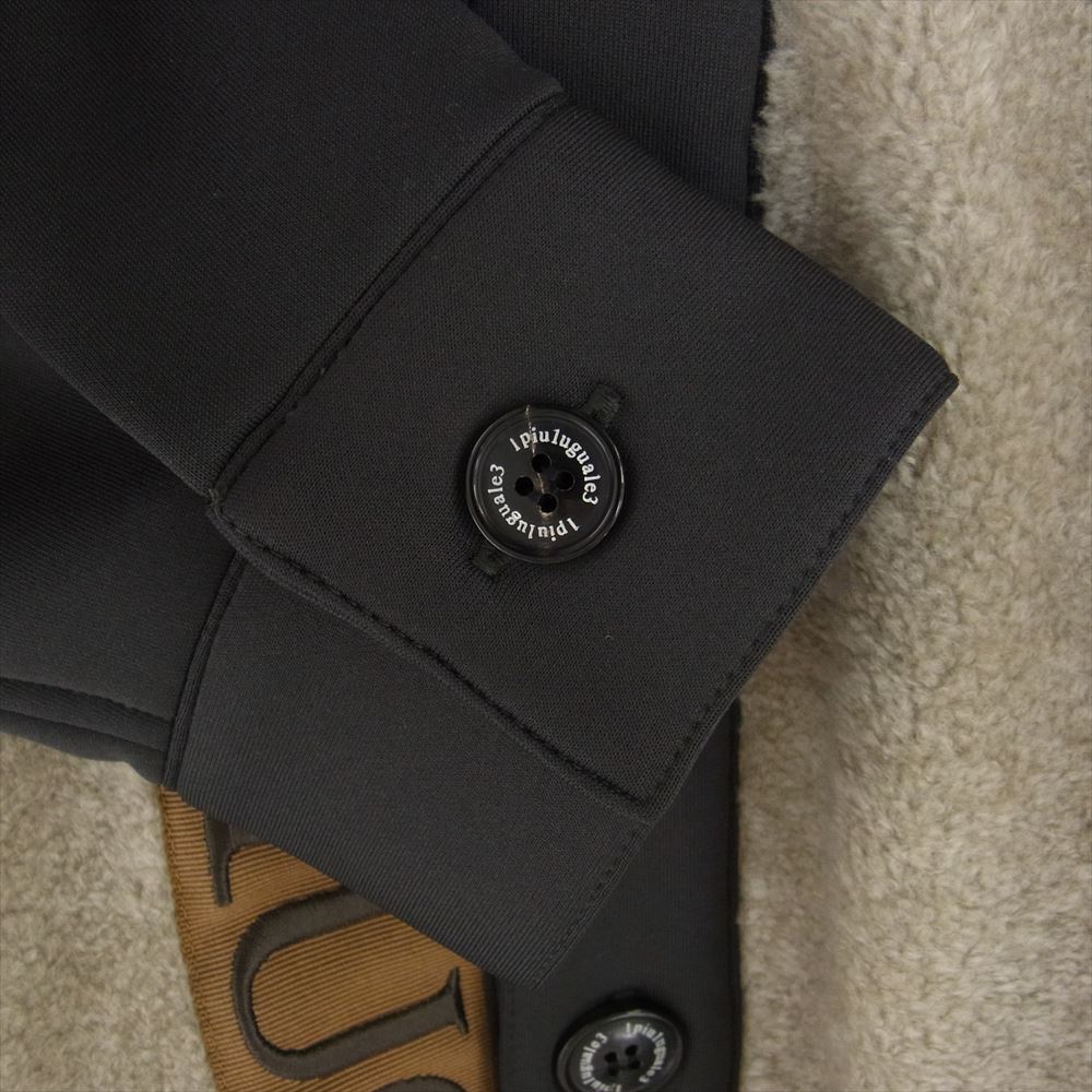 1piu1uguale3 ウノピュウノウグァーレトレ ZY004 SB02 SPORT MOVING DROP SHOULDER SHIRT ロゴリボンテープ コンビネーション素材 ドロップショルダーブルゾン シャツ ジャケット グレー系 IV【中古】