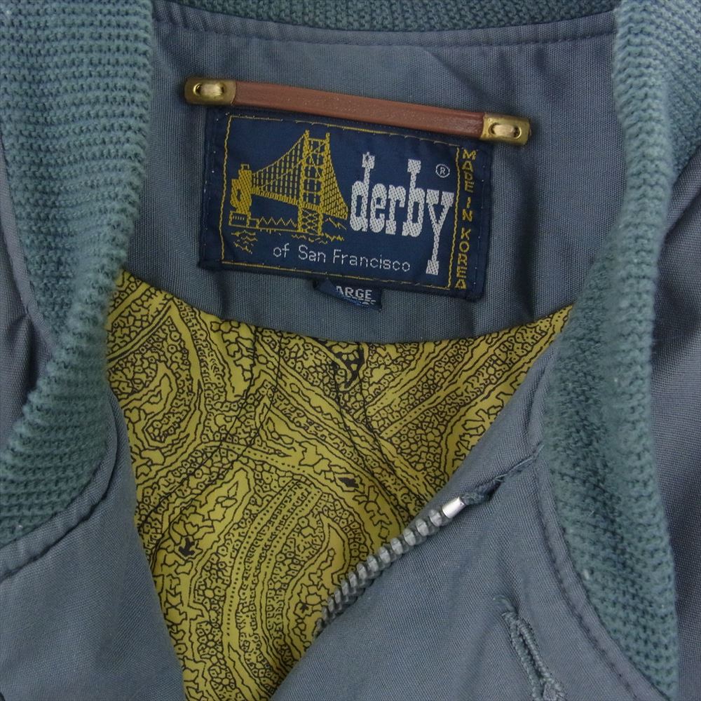 ダービー オブ サンフランシスコ 70s~80s Derby Jacket クラッシック ダービー ジャケット 青緑系 L【中古】