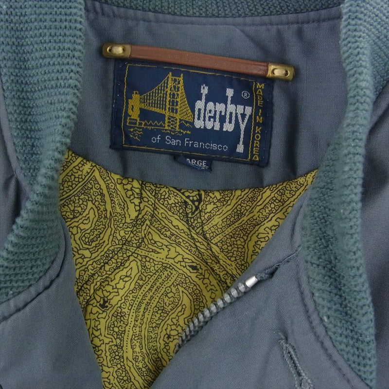 ダービー オブ サンフランシスコ 70s~80s Derby Jacket クラッシック ダービー ジャケット 青緑系 L【中古】
