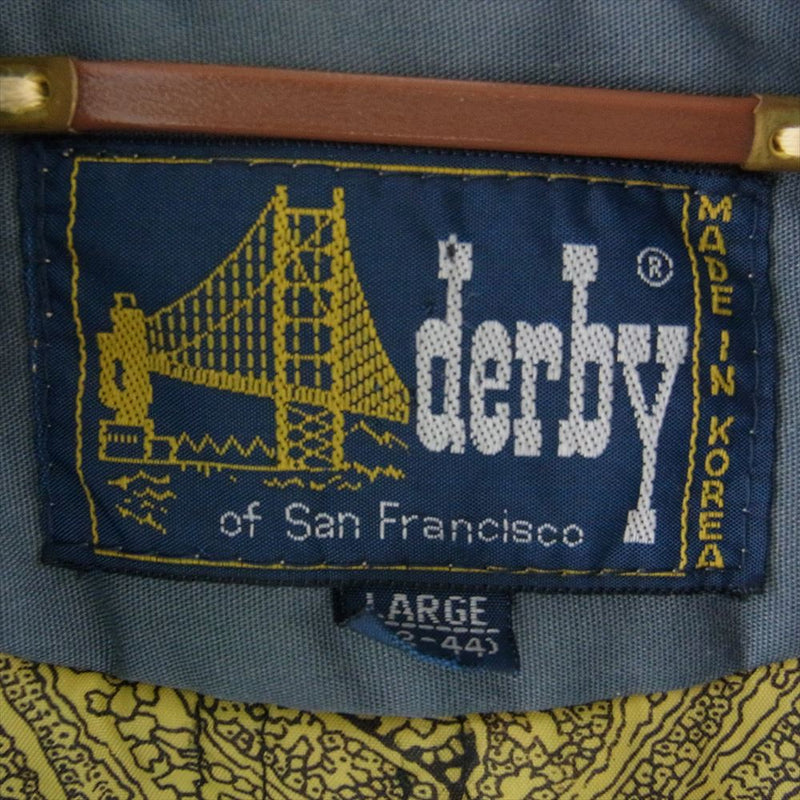 ダービー オブ サンフランシスコ 70s~80s Derby Jacket クラッシック ダービー ジャケット 青緑系 L【中古】