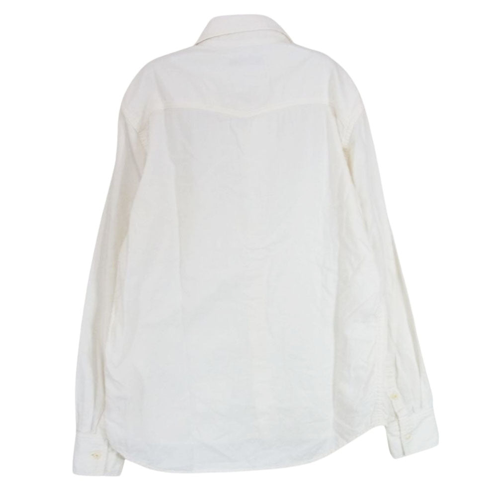 REMI RELIEF レミレリーフ コットン シルク レギュラー カラー 長袖シャツ オフホワイト系 M【中古】