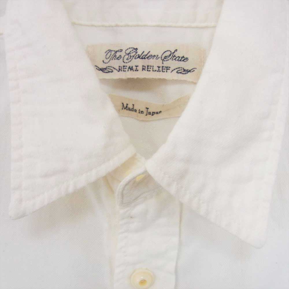 REMI RELIEF レミレリーフ コットン シルク レギュラー カラー 長袖シャツ オフホワイト系 M【中古】
