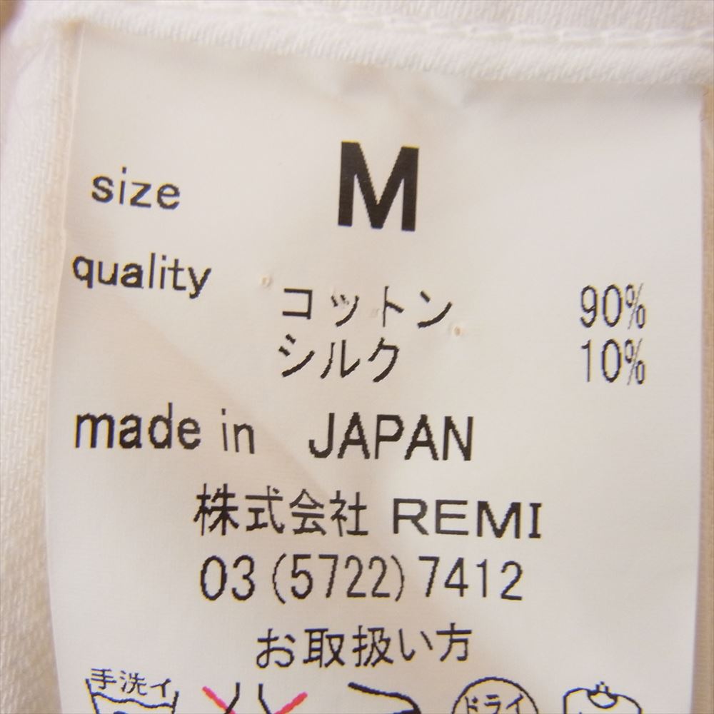 REMI RELIEF レミレリーフ コットン シルク レギュラー カラー 長袖シャツ オフホワイト系 M【中古】