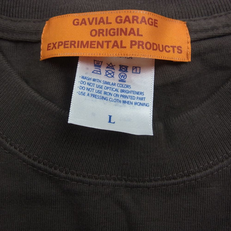GAVIAL ガヴィル GVL-GG-57 GVL-GG-57 3G S/S TEE LOGO ガレージロゴ 半袖 Tシャツ ブラウン系 L【中古】