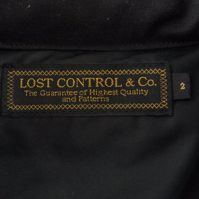 LOST CONTROL ロストコントロール L10W4-4005 DOWN VEST レザー切替 ダウンベスト ブラック系【中古】