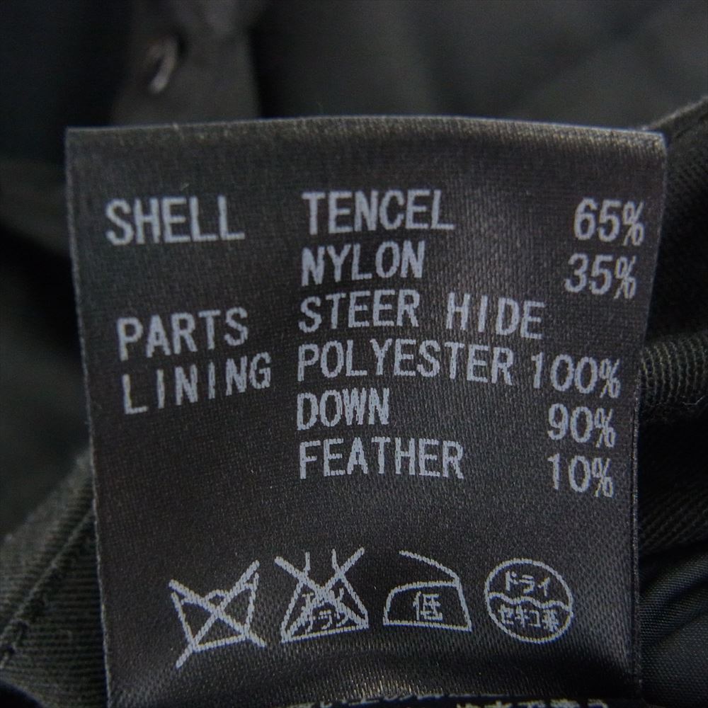 LOST CONTROL ロストコントロール L10W4-4005 DOWN VEST レザー切替 ダウンベスト ブラック系【中古】