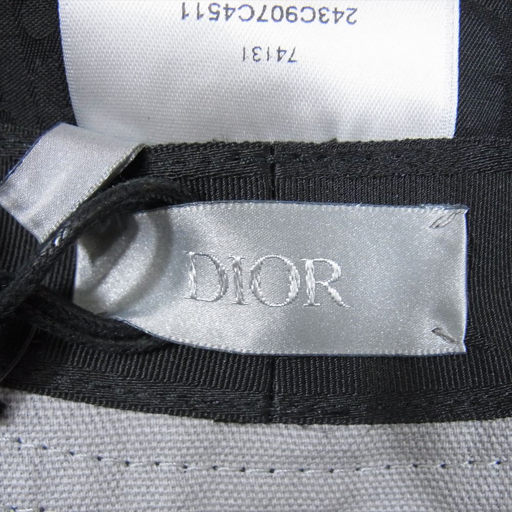 DIOR HOMME ディオールオム 243C907C4511 ATELIER アトリエ ロゴ刺繍 バケットハット ブラック系 S【美品】【中古】