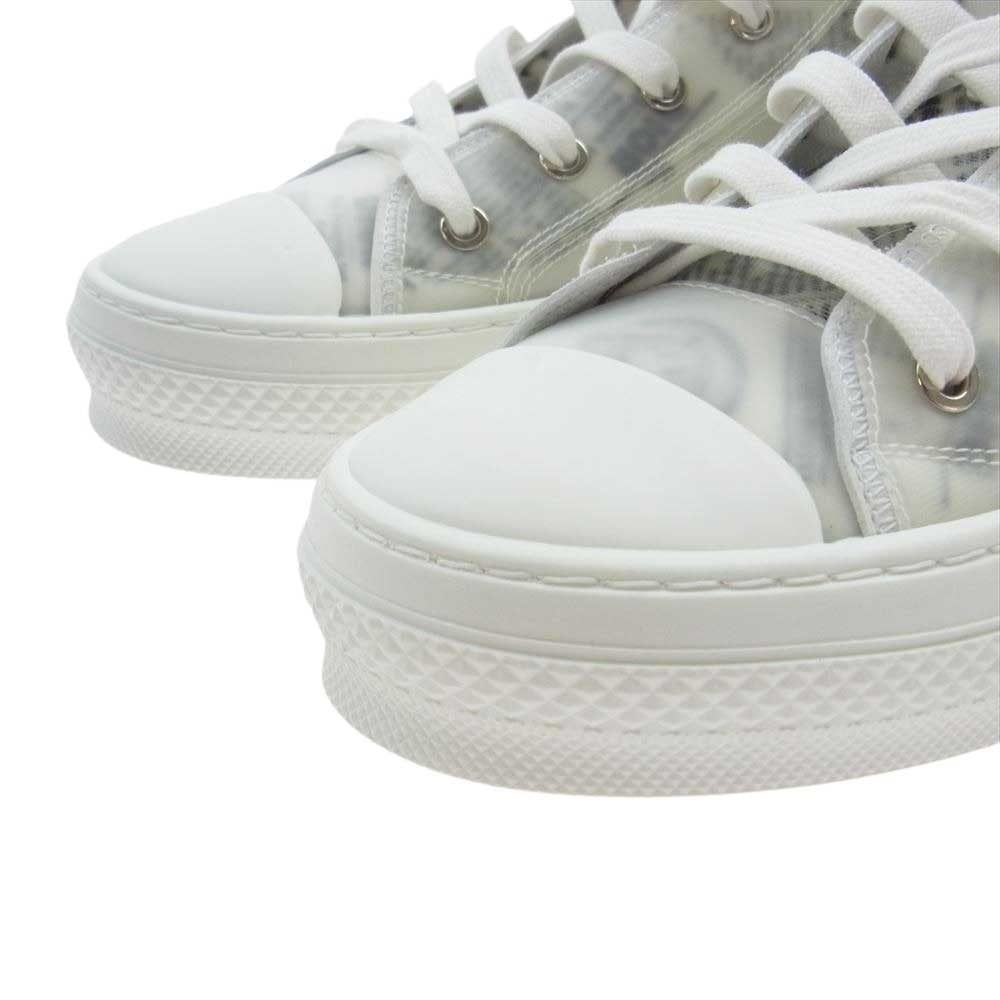 DIOR HOMME ディオールオム 3SH118YUO B23 Daniel Arsham ダニエルアーシャム News print ニュースペーパー ロゴ ハイカット スニーカー ホワイト系 42【極上美品】【中古】