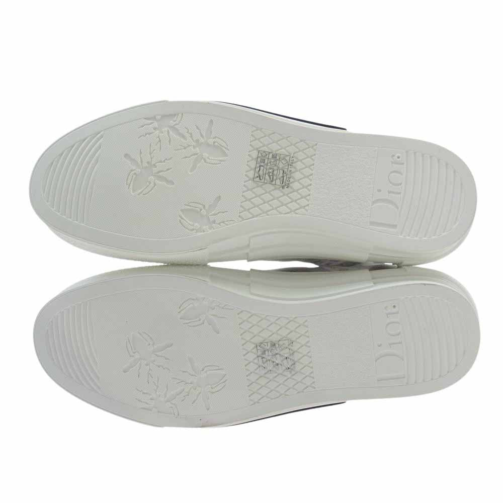 DIOR HOMME ディオールオム 3SH118YUO B23 Daniel Arsham ダニエルアーシャム News print ニュースペーパー ロゴ ハイカット スニーカー ホワイト系 42【極上美品】【中古】