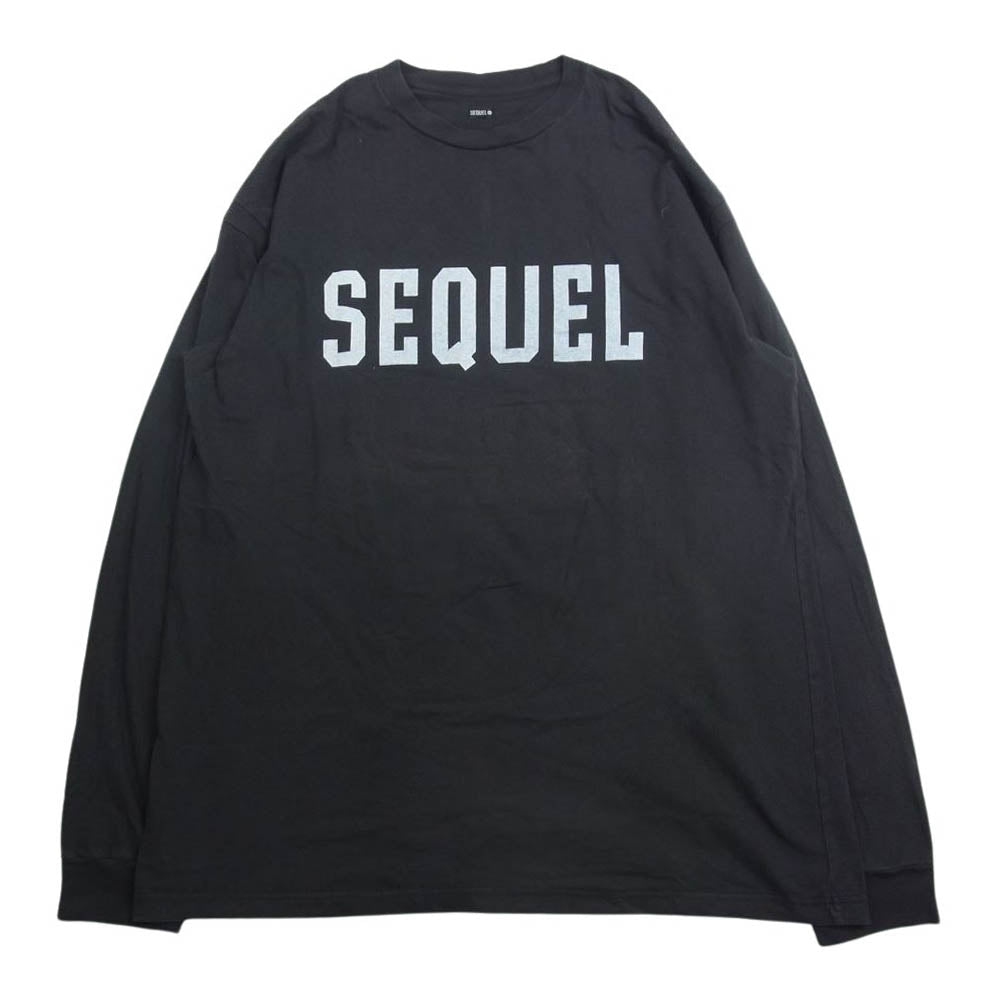 シークエル ロゴ ロングスリーブ カットソー Ｔシャツ 長袖 ブラウン系 XL【中古】
