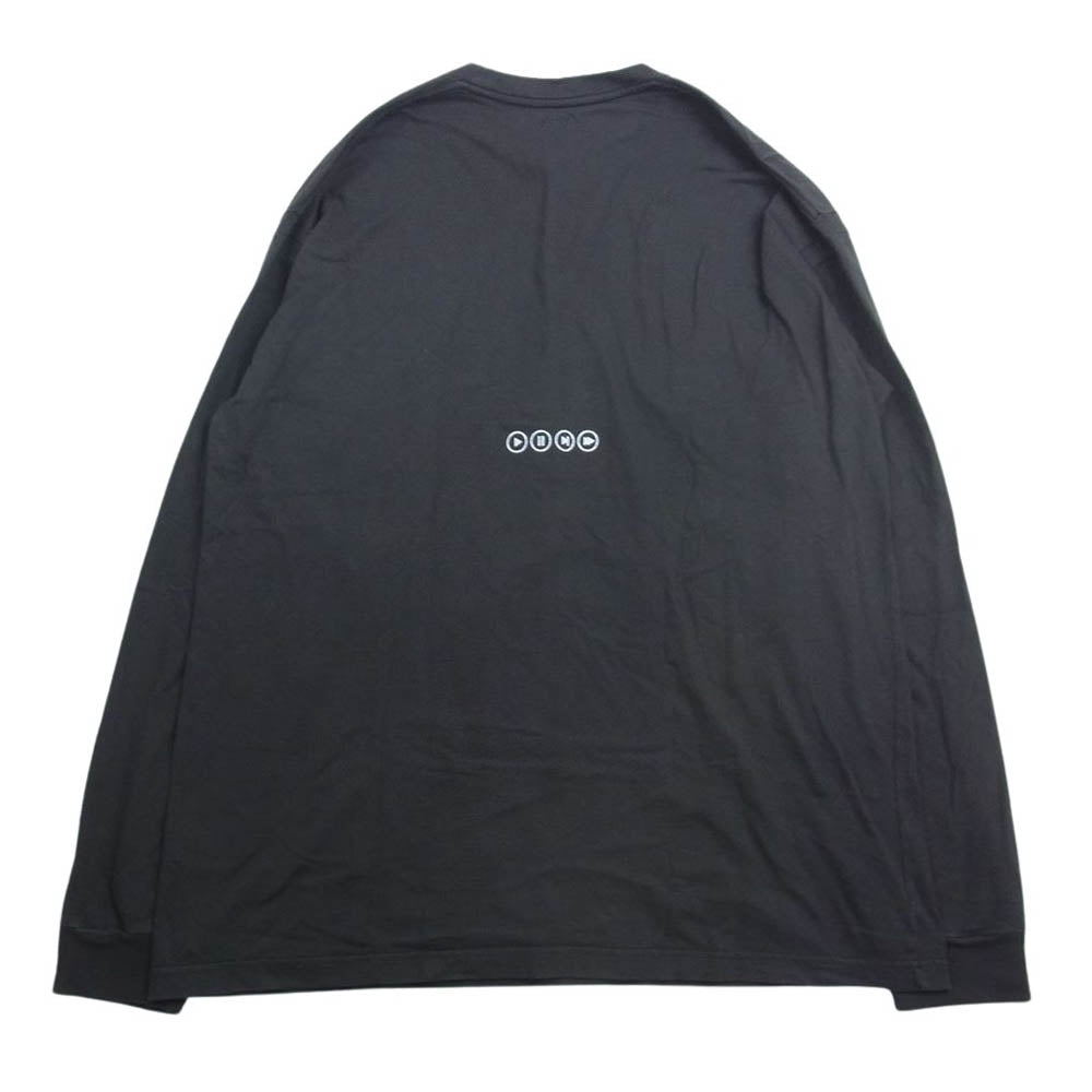 シークエル ロゴ ロングスリーブ カットソー Ｔシャツ 長袖 ブラウン系 XL【中古】