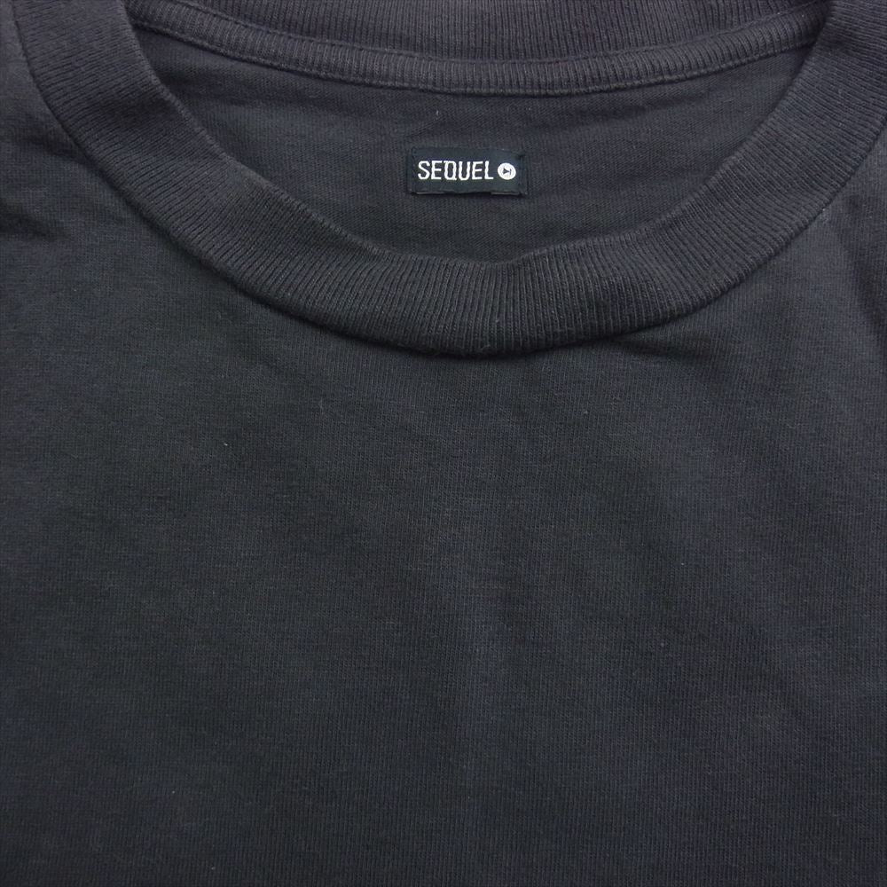 シークエル ロゴ ロングスリーブ カットソー Ｔシャツ 長袖 ブラウン系 XL【中古】