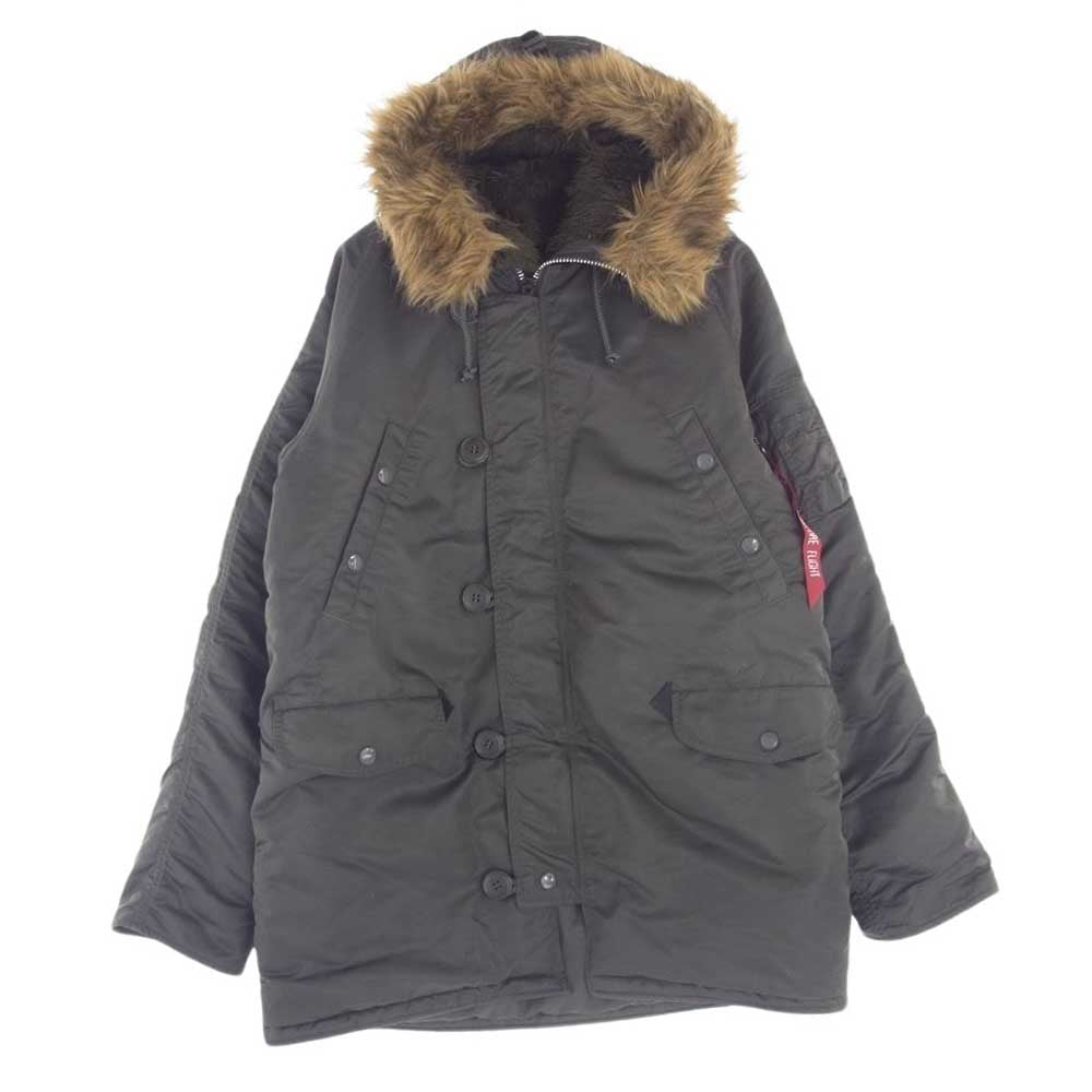 ALPHA アルファ 20094-276 N-3B ミリタリー フライト ジャケット モスグリーン系 L【中古】