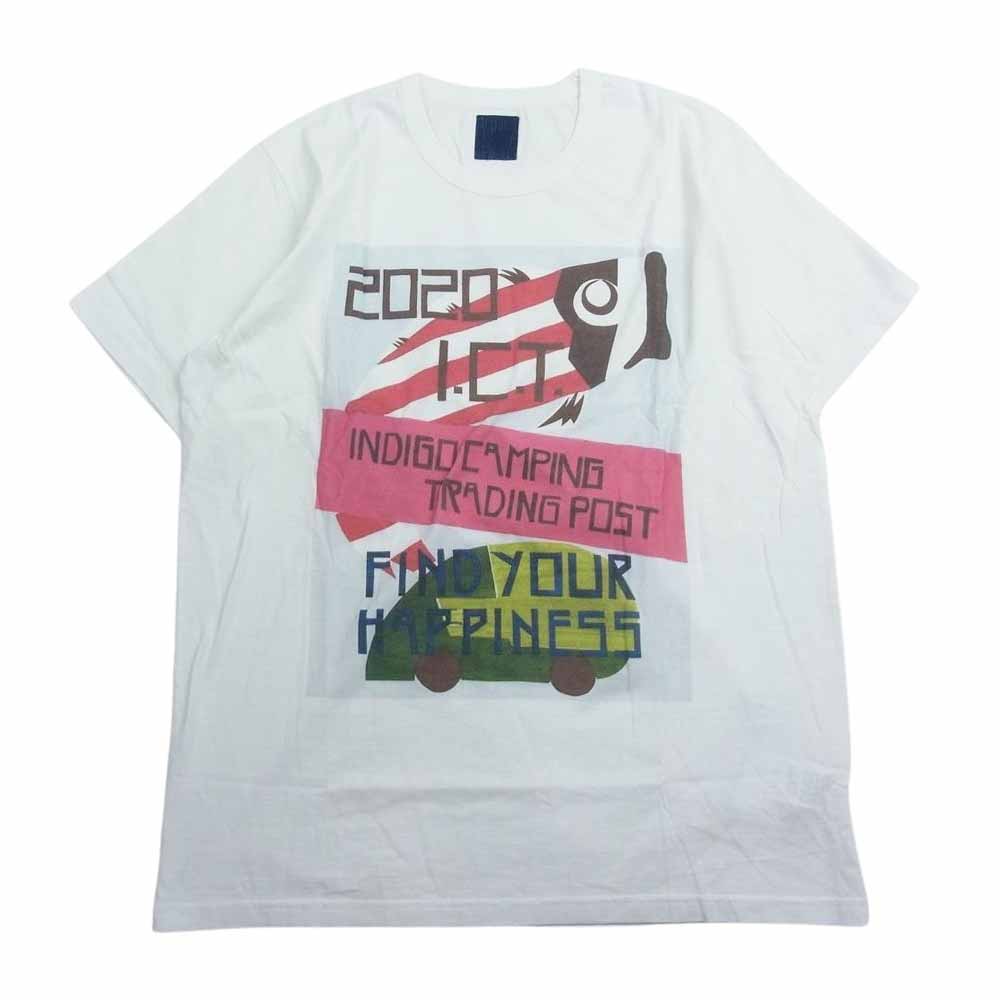 VISVIM ビズビム 22SS 0220905010015 ICT WIDE TEE S/S ワイド プリント Tシャツ 半袖 ホワイト系 5【極上美品】【中古】