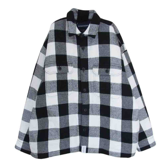 DESCENDANT ディセンダント 22AW CLAIRTON PLAID JACKET 中綿 バッファローチェック シャツ ジャケット  ブラック系 3【中古】