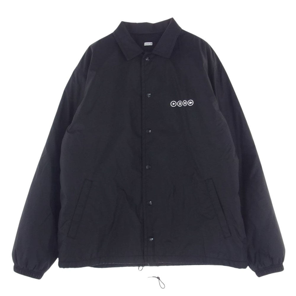 シークエル 22AW  SQ-22AW-JK-08 COACH JACKET バックプリント 中綿 コーチ ジャケット  ブラック系 L【中古】